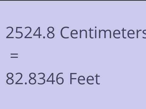 2524.8 CM TO FEET