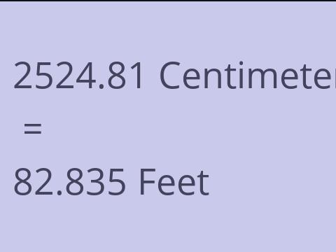 2524.81 CM TO FEET
