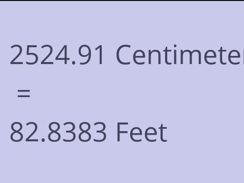 2524.91 CM TO FEET
