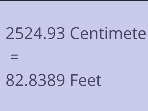 2524.93 CM TO FEET