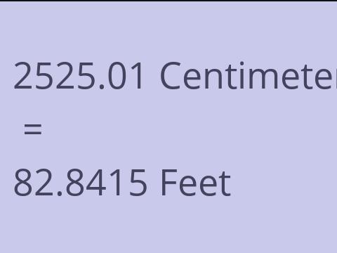2525.01 CM TO FEET