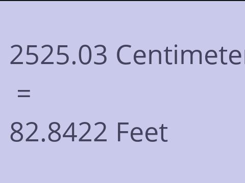 2525.03 CM TO FEET