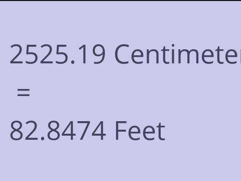 2525.19 CM TO FEET
