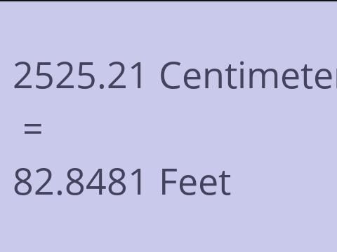 2525.21 CM TO FEET
