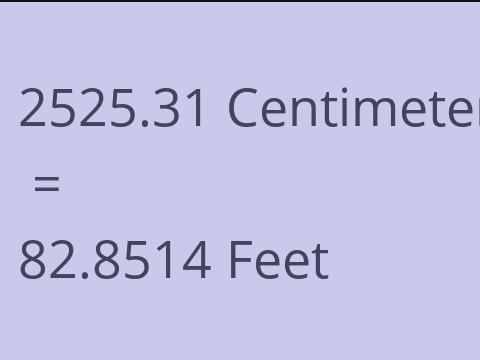 2525.31 CM TO FEET