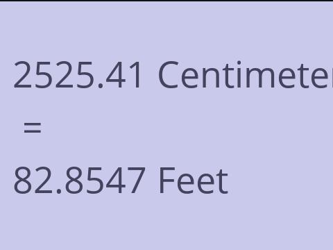 2525.41 CM TO FEET