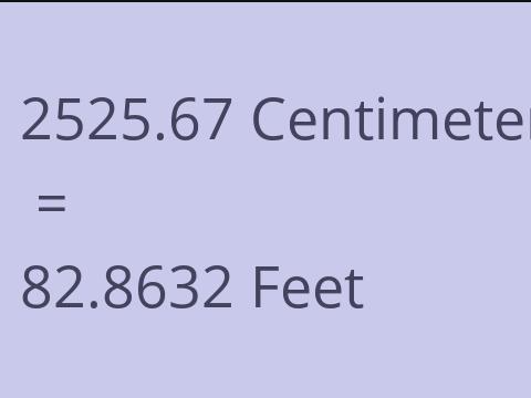 2525.67 CM TO FEET