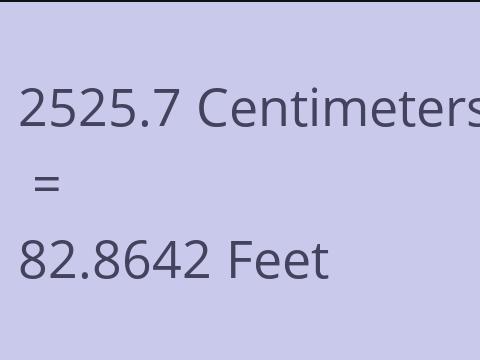 2525.7 CM TO FEET