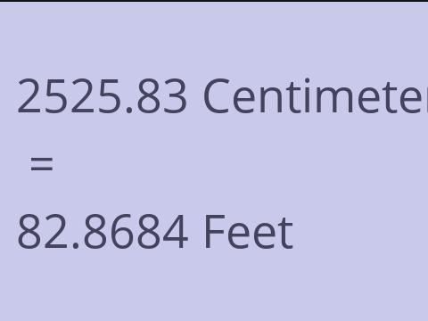 2525.83 CM TO FEET