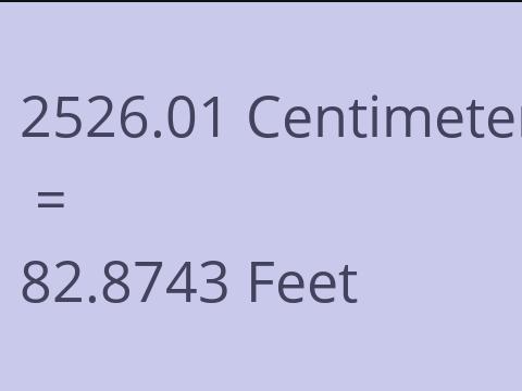 2526.01 CM TO FEET