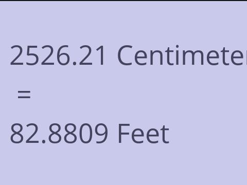 2526.21 CM TO FEET