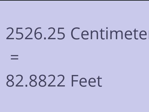 2526.25 CM TO FEET