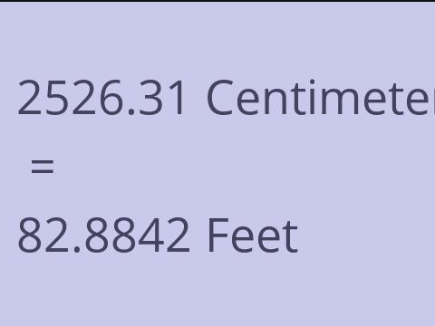 2526.31 CM TO FEET