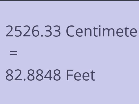 2526.33 CM TO FEET