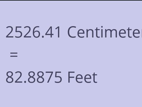 2526.41 CM TO FEET