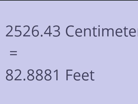 2526.43 CM TO FEET