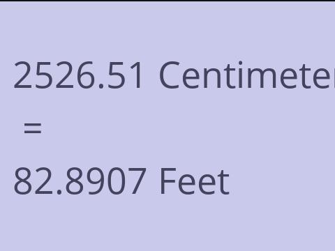 2526.51 CM TO FEET