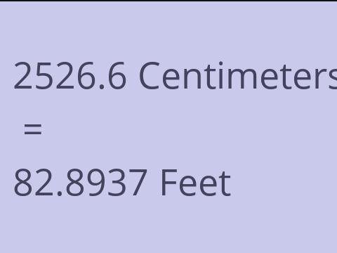 2526.6 CM TO FEET