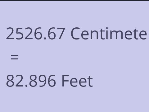 2526.67 CM TO FEET