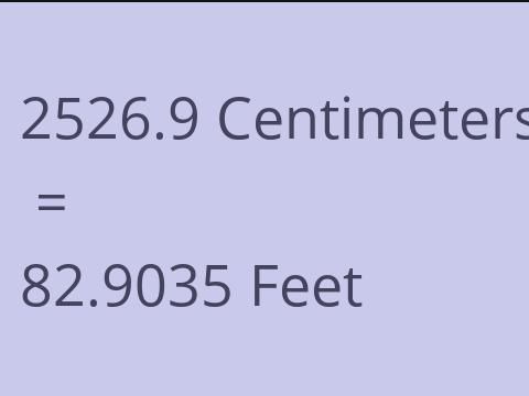 2526.9 CM TO FEET