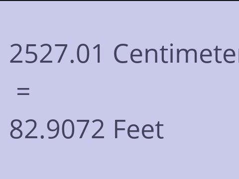 2527.01 CM TO FEET