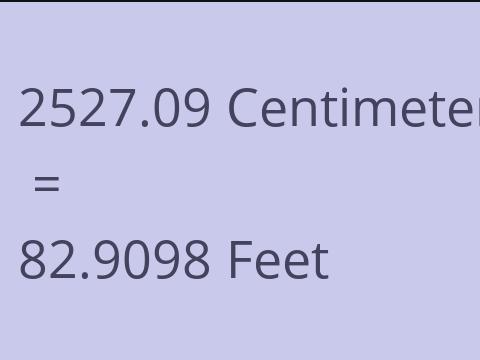 2527.09 CM TO FEET