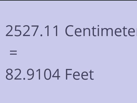 2527.11 CM TO FEET