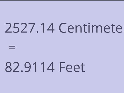 2527.14 CM TO FEET