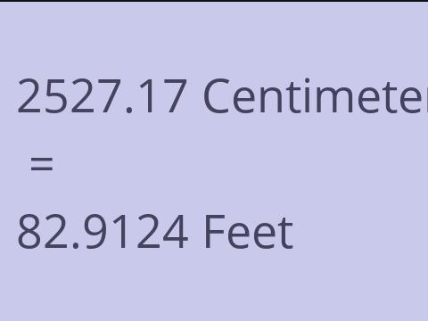 2527.17 CM TO FEET