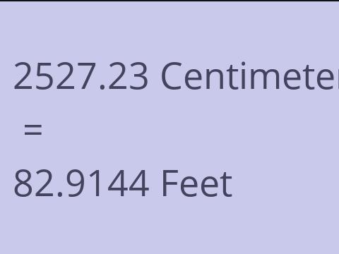 2527.23 CM TO FEET