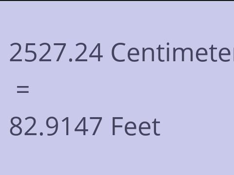 2527.24 CM TO FEET