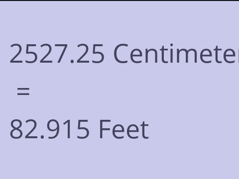 2527.25 CM TO FEET