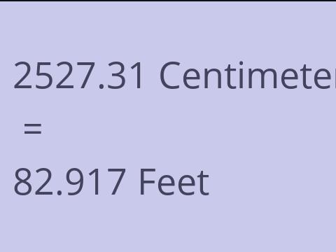 2527.31 CM TO FEET