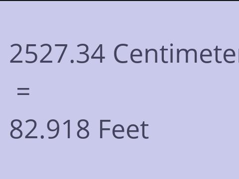 2527.34 CM TO FEET