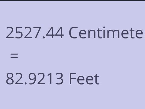 2527.44 CM TO FEET