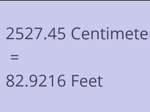 2527.45 CM TO FEET