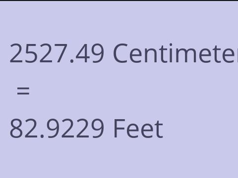 2527.49 CM TO FEET