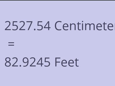 2527.54 CM TO FEET