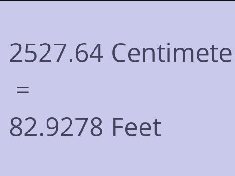2527.64 CM TO FEET