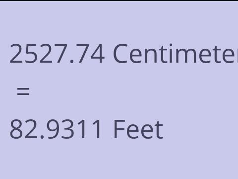 2527.74 CM TO FEET