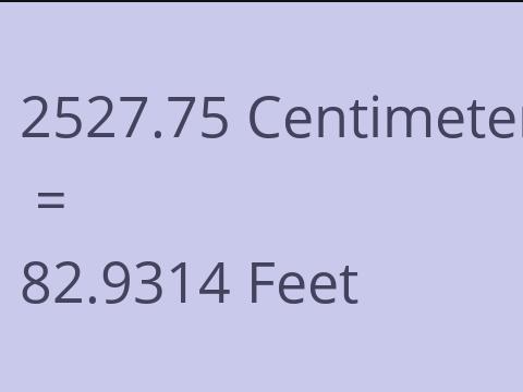 2527.75 CM TO FEET