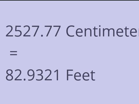 2527.77 CM TO FEET