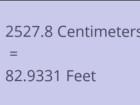 2527.8 CM TO FEET