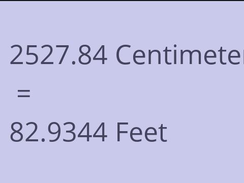 2527.84 CM TO FEET