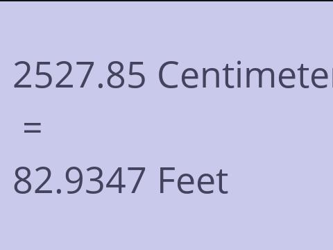 2527.85 CM TO FEET