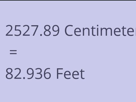 2527.89 CM TO FEET
