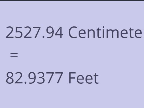 2527.94 CM TO FEET