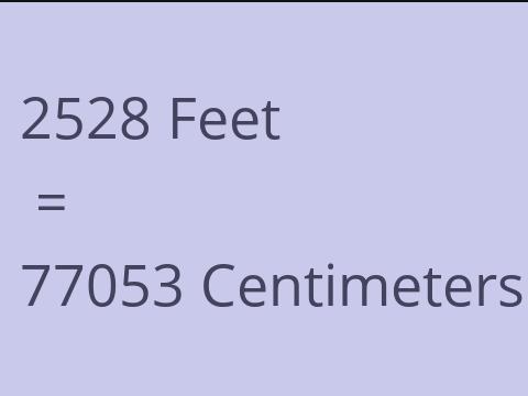 2528 FEET TO CM