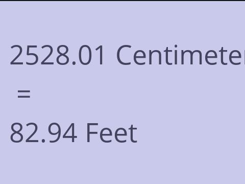 2528.01 CM TO FEET