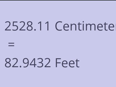 2528.11 CM TO FEET